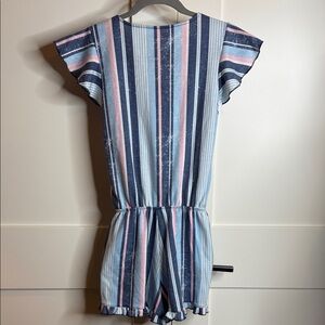 Striped Blue and Pink Romper